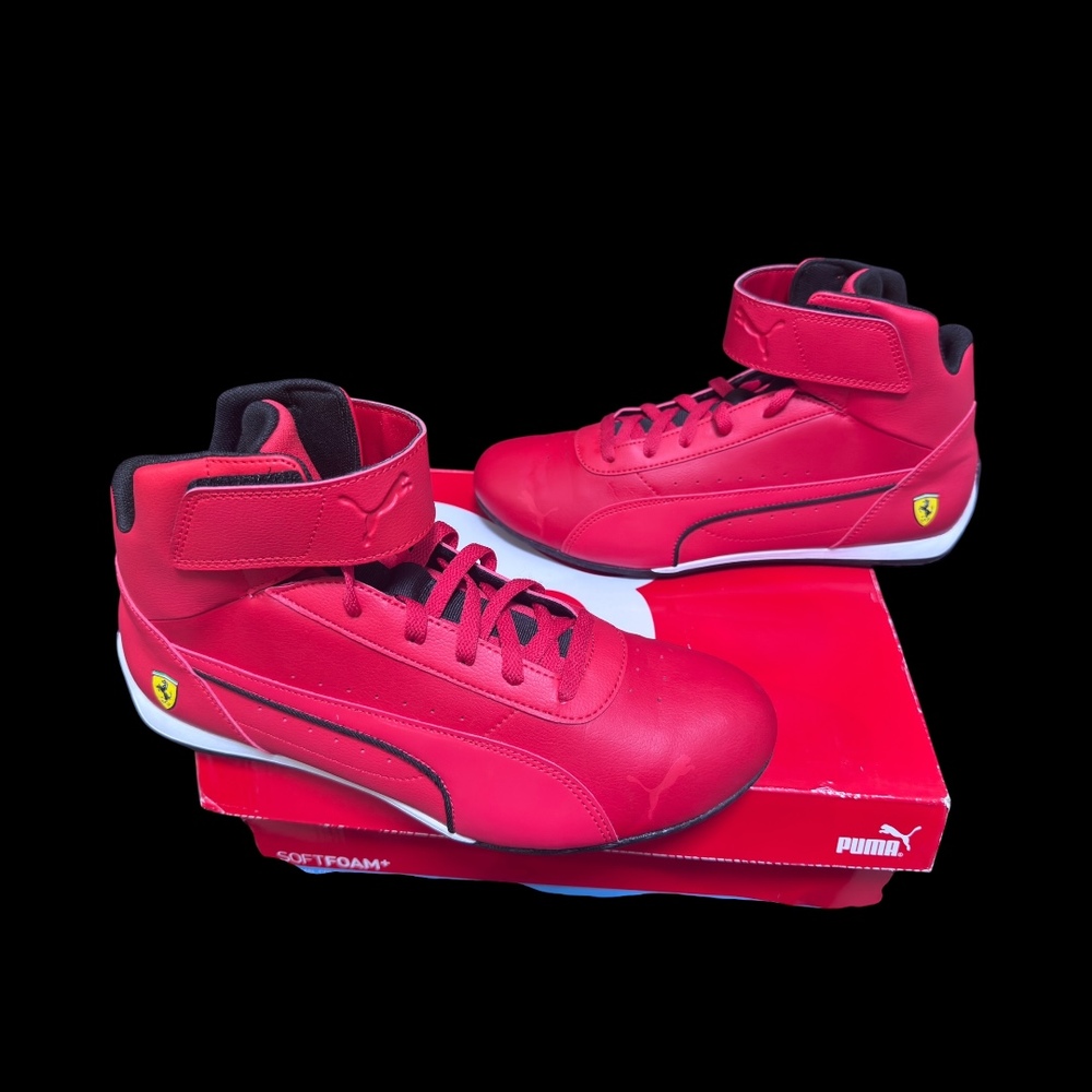 Puma Ferrari Neo Cat Mid Shoes Mens Size 11.5 Red Scuderia Racing SoftFoam+ 3071